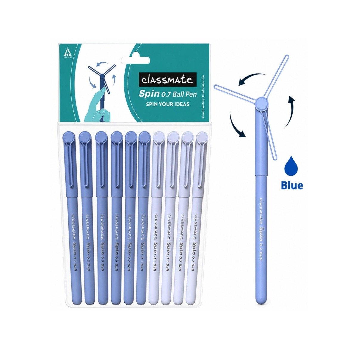Classmate Spin Ball Pen | Ink Blue