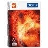 Doms A4 Single Line Spiral Notebook, 1 Subject 70 Gsm 180 Pages (Mars Series)