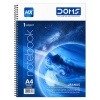 Doms A4 Single Line Spiral Notebook, 1 Subject 70 Gsm 180 Pages (Uranus Series)