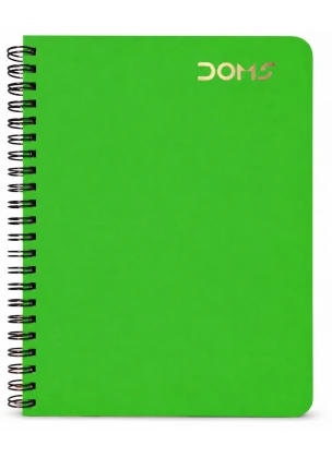 Doms A5 Poly Cover Spiral Note Book Single Ruled 160 Pages