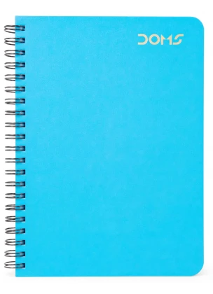 Doms A5 Poly Cover Wiro Note Book Single Ruled 160 Pages