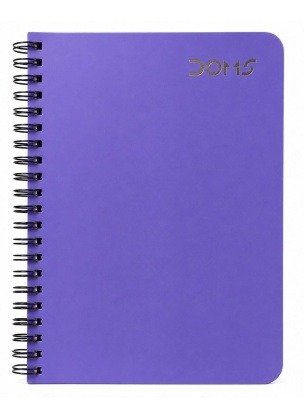 Doms A5 Poly Cover Spiral Note Book Single Ruled 160 Pages