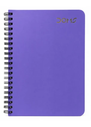 Doms A5 Poly Cover Spiral Note Book Single Ruled 160 Pages