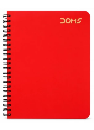 Doms A5 Poly Cover Spiral Note Book Single Ruled 160 Pages