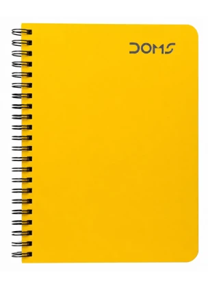 Doms A5 Poly Cover Spiral Note Book Single Ruled 160 Pages