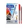 DOMS TRIO MATIC Ballpoints Pens- 20 PCS | Red Ink (USE AND THROW)