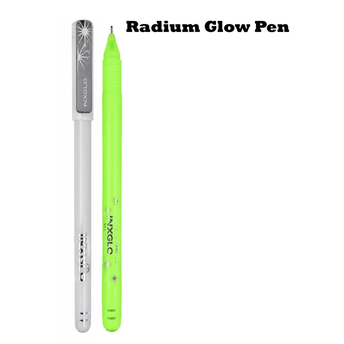 DOMS INXGLO Glow Ballpoint Pens | Black Ink (Radium Pen)