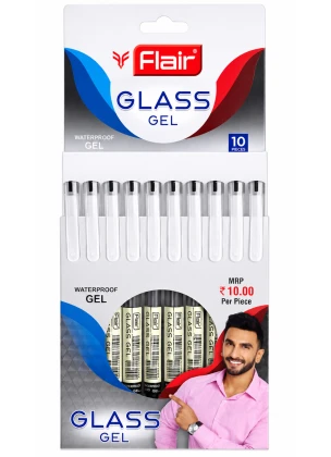 Flair Waterproof Glass Gel Pens | Black Ink