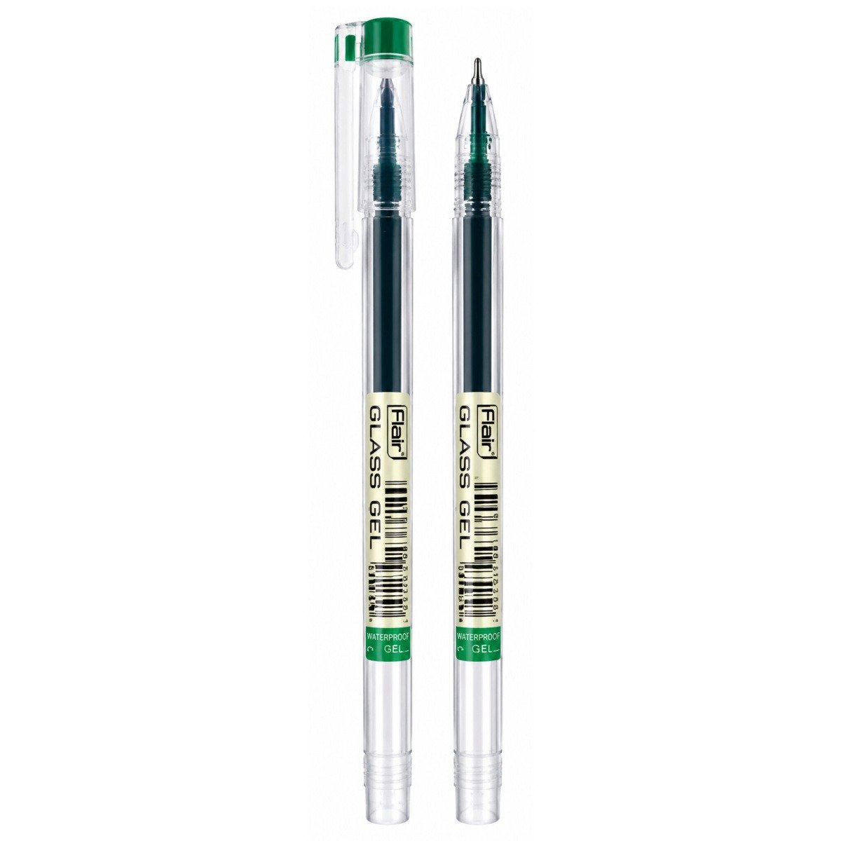 Flair Waterproof Glass Gel Pens | Green Ink