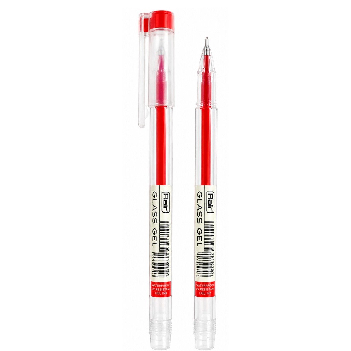 Flair Waterproof Glass Gel Pens | Ink Red
