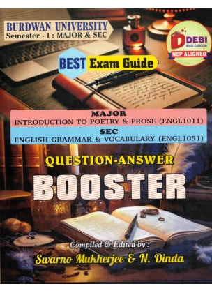 Question Answer Booster [Major and Sec] Semester-1 | Burdwan University By Swarno Mukherjee, N. Dinda