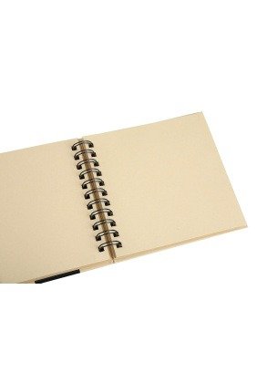 BRUSTRO Toned Paper Kraft A5 Sketchbook, 100 GSM, 100 Sheets, 200 Pages | Wiro Bound, Spiral, Premium Acid-Free Paper