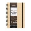 BRUSTRO Toned Paper Kraft A5 Sketchbook, 100 GSM, 100 Sheets, 200 Pages | Wiro Bound, Spiral, Premium Acid-Free Paper