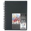 Brustro Artists Wiro Bound Sketchbook, Size A6, 116 Pages, 160 GSM | Ideal for Sketching, Shading, Drawing with Pencil, Charcoal, Graphite