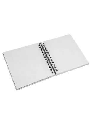 Brustro Toned Paper Grey A5 Sketchbook 120 GSM | 60 Sheets, 120 Pages | Wiro Bound, Spiral Acid-free Paper Drawing, Sketching, Dry media, Mandala Art, Graphite, Charcoal, Colour pencils, Gel pens