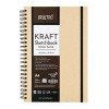 Brustro Toned Paper Kraft A4 Sketchbook, Wiro Bound, 100GSM (100 Sheets), 200 Pages, Acid-Free | Ideal for Dry Media, Mandala Art, Graphite, Charcoal, Colour Pencils, Gel pens