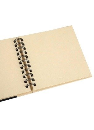 Brustro Toned Paper Kraft Sketchbook, Wiro Bound, Size A4, 100GSM (100 Sheets), 200 Pages, Acid-Free | Ideal for Dry Media, Mandala Art, Graphite, Charcoal, Colour Pencils, Gel pens