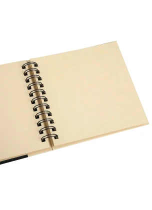 Brustro Toned Paper Kraft Sketchbook, Wiro Bound, Size A4, 100GSM (100 Sheets), 200 Pages, Acid-Free | Ideal for Dry Media, Mandala Art, Graphite, Charcoal, Colour Pencils, Gel pens