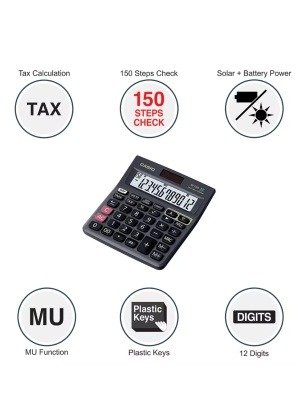 Casio MJ-120D 150 Steps Check Calculator with Tax Keys