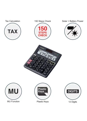 Casio MJ-120D 150 Steps Check Calculator with Tax Keys