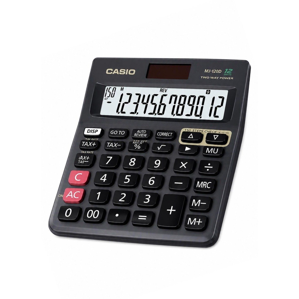 Casio MJ-120D 150 Steps Check Calculator with Tax Keys