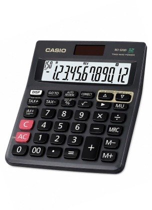 Casio MJ-120D 150 Steps Check Calculator with Tax Keys