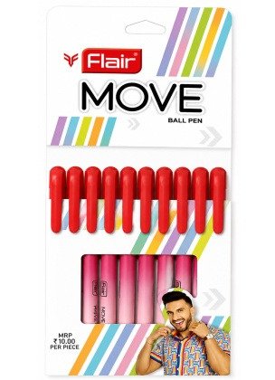 Flair Move Ballpoint Pens | Red Ink