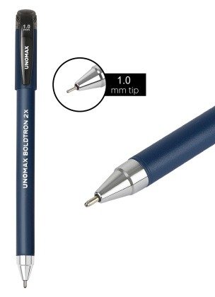 Unomax Boldtron 2X Liquid Ballpoints Pens | Black Ink