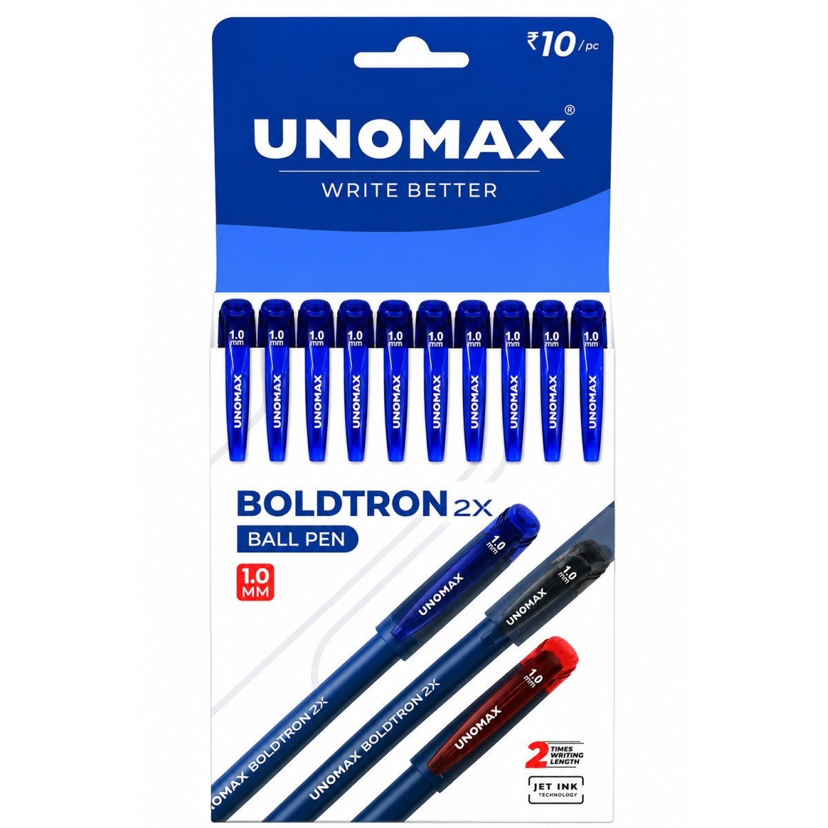 Unomax Boldtron 2X Liquid Ballpoint Pens | Blue Ink