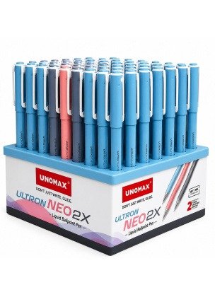 Unomax Ultron Neo 2X Liquid Ballpoint Pens | 100 Pcs