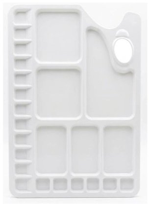 Anvis Premium Plastic Artist Colour Mixing Palette (Rectangle Big Size)