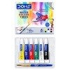 DOMS Water Colour Tubes – 6 Shades with Brush & Palette Create vibrant artwork with DOMS Water Colour Tubes, featuring 6 brilliant shades with superior transparency and smooth application. The set includes 6 × 5 ml colour tubes, 1 synthetic hair brush, and a palette, making it ideal for students, artists, hobbyists, and creative projects.