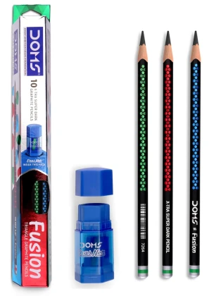 DOMS Fusion Dark Pencil Box Pack
