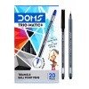 DOMS TRIO MATIC Ballpoint Pens 20 PCS | Black Ink (USE AND THROW)