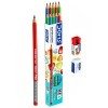 DOMS Y1 Super Dark HB 2 Pencil, Box Pack - 1 Eraser and 1 Sharpener Free