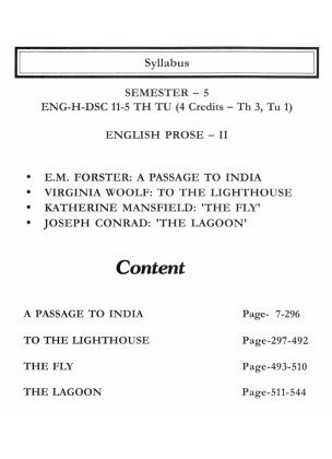 Modern Shadows English Prose-II Semester 5, Calcutta University [ENG-H-DSC 11] By Biplab Banerjee