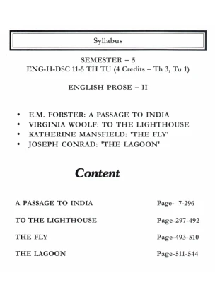 Modern Shadows English Prose-II Semester 5, Calcutta University [ENG-H-DSC 11] By Biplab Banerjee