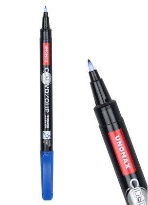 Unomax CD-DVD/OHP Permanent Marker Set of 10 (Black)