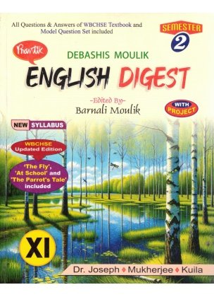 Prantik English Digest Class 11, Semester 2, 2026 By Debashis Moulik, Barnali Moulik